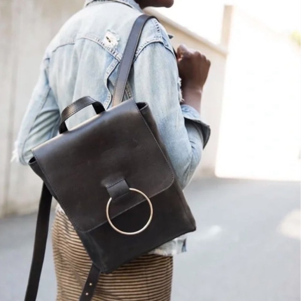 ABLE Fozi Leather Backpack